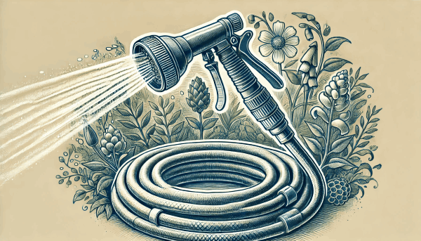 Garden Hose with Adjustable Nozzle - One of the 20 most common gardening tools