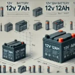 size difference between 12v 7ah and 12v 12ah battery