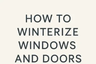 how to winterize windows and doors