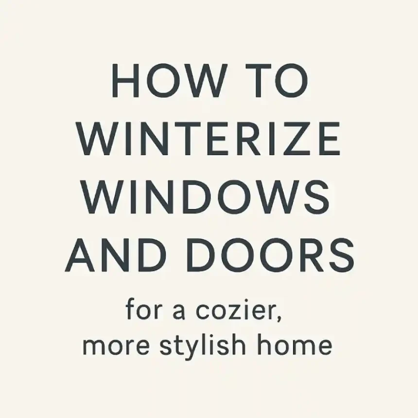how to winterize windows and doors