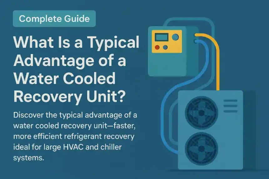what is a typical advantage of a water cooled recovery unit
