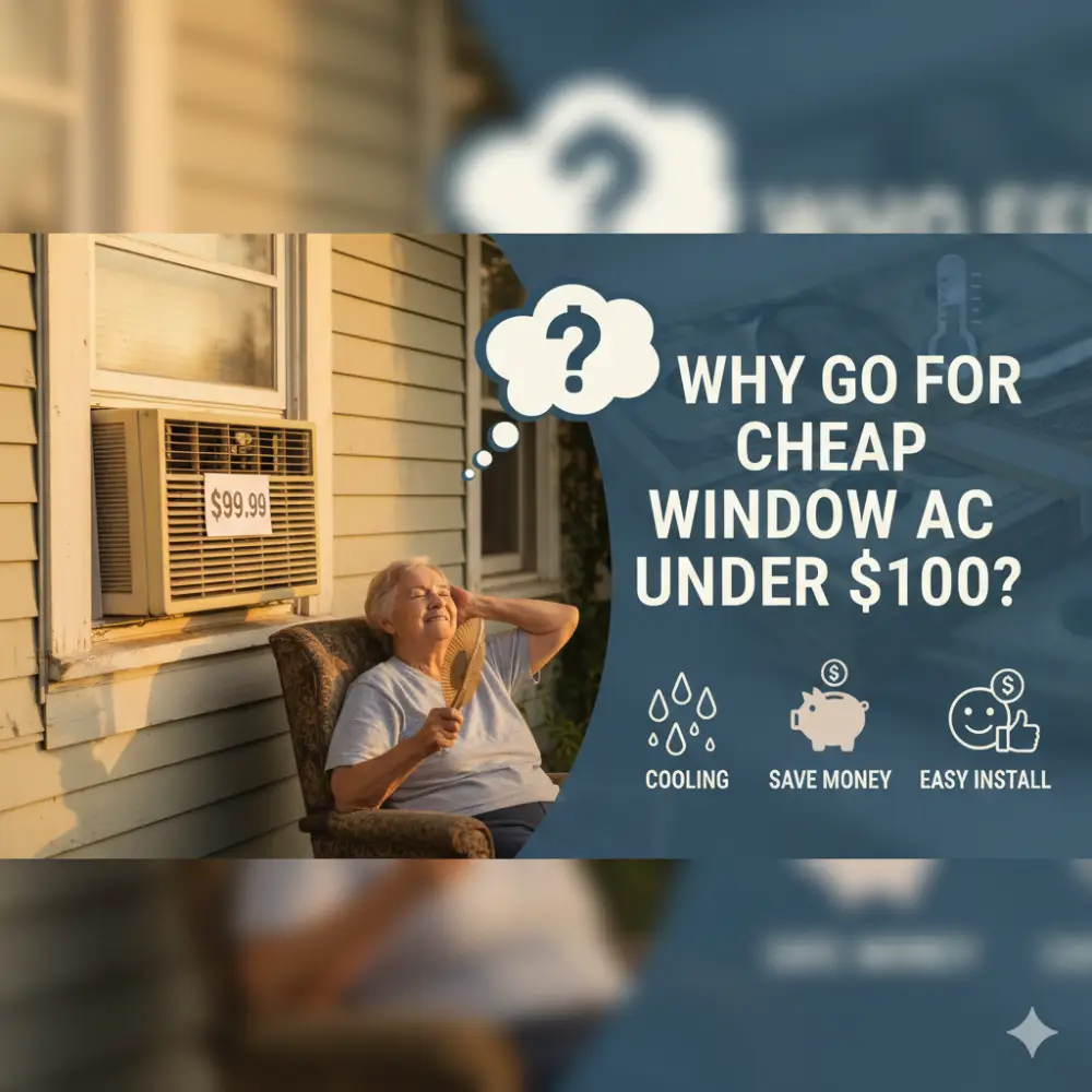 Get relief from the heat with our guide on cheap window ACs under $100! Learn why these budget units are great for cooling, saving money, and easy install.